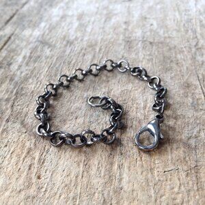 6 INCH Gunmetal Chain Extender, Necklace Chain Extension - 5mm thick